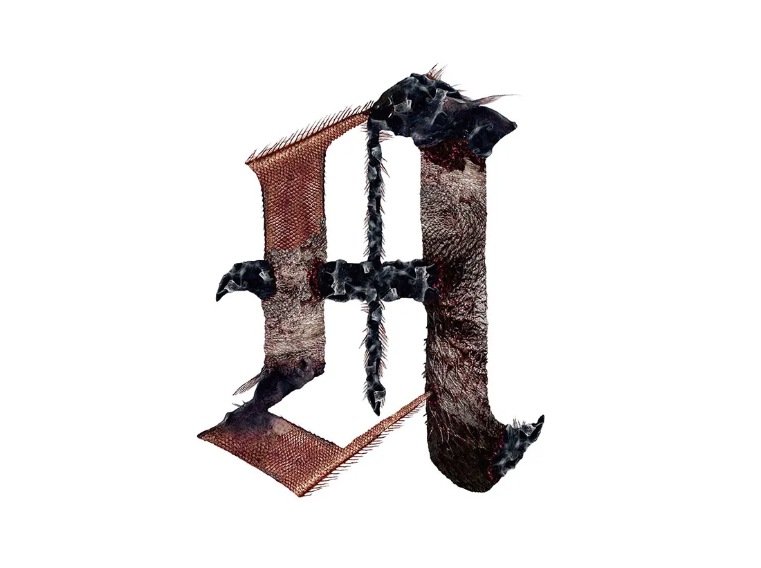 Bird Headed Monster Lettering